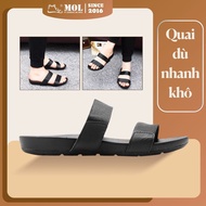 Vento men's sandals with 2 horizontal straps VT4910B, black | Vento VT4910