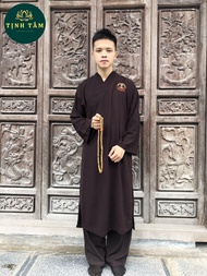 Áo Tràng Đi Lễ Chùa Cho Phật Tử Nam Chất Vải Dày Dặn Mền Mịn