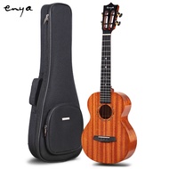 Enya EUC-MAD Concert Ukulele Solid Gloss Mahogany 23 Inch Wiping Blue with High-end 15mm Padded Gig Bag(Natural)