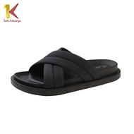 Satu Keluarga Sendal Silang Wanita Kekinian S61 Sandal Tali Silang Karet Wanita Anti Slip / Sandal