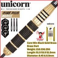 Unicorn Steel Tip Dart Core Win Black Gold Brass Dart (21G 23G 25G)
