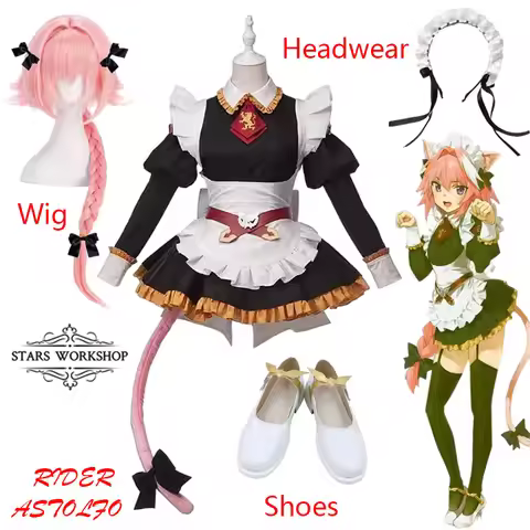 FGO Fate Grand Order Fate Apocrypha Rider Astolfo Cosplay Costume Maid Dress Women Fancy Dress Unifo