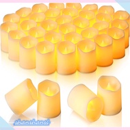 Shanshan 24pcs Flameless Candles Tea Lights Battery Operated Electric Led Votive Fake Candles For Wedding Table Festival