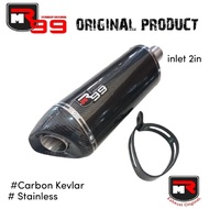 Knalpot Racing MR99 ORIGINAL Carbon Kevlar Asli 100% Only inlet 2in