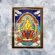 Tantric Maitreya Buddha painting 36x48cm printed on glossy canvas, genuine composite frame..
