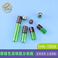 High Quality Emerald Green Glass Roll-On Bottle Essential Oil Perfume Sub-Bottle Roll-On Bottle 3ml5