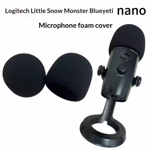 Foam Windschirm Pop Filter Compatible with Logitech Blue Yeti Nano Snow Monster Microphone Protectio