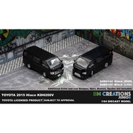 BM CREATIONS 1/64 TOYOTA 2016 HIACE BLACK RHD