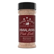 Pink Himalayan Sea Salt. Pure Organic Compliant and Kosher Certified Pink Salt - Flavor Republic (8.9 oz)