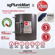 [Made in Mexico] Rheem 15 Gallon Vertical Storage Water Heater 65SVP15S 15 Gal 57 Litres x sgPlumbMa