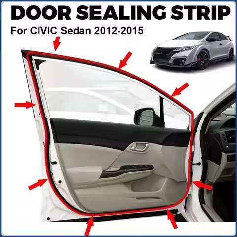 Front Left/Right Door Weatherstrip Seal for Honda Civic 2012-2015 Anti-Collision Sound Insulation 72