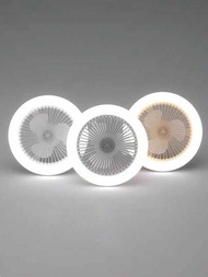 Lámpara LED para ventilador de techo, con entrada de Foco, Lámpara para cama, habitación, ventilador eléctrico, lámpara colgante