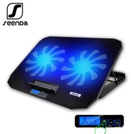 SeenDa Cooling Laptop Stand with 2 Fans B Cooling Led Screen Cooling Pad Notebook Stand for Laptop