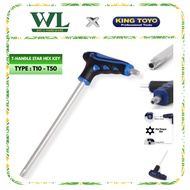 KING TOYO T10-T50 L-Type Star Tamper Allen Torx Hex Key / Allen Key Star With Handle