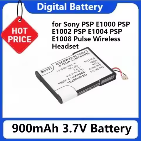 for Sony PSP E1000 PSP E1002 PSP E1004 E1008 Pulse Wireless Headset 7.1 SP007SL 900mAh 3.7V Game Con