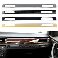 Car Styling Interior Carbon Fiber Sticker Copilot Water Cup Holder Panel Strip Trim Accessories For BMW E90 E91 E92 E93