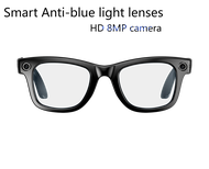 ใหม่แว่นตากล้อง 800 W Pixel 4K UHD กล้องบันทึกลดเสียงรบกวน Ai Recognition คํา Anti Blue Light สมาร์ท