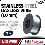 Newber 1 KG x 1.0mm MIG Stainless Steel Gasless Wire  - FLUX CORED Stainless Steel Wire