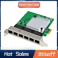 Gigabit Ethernet Network Card LAN Card 6 Port PCIe X1 Network Adapter 1000Mbps High-Speed for Win7/8