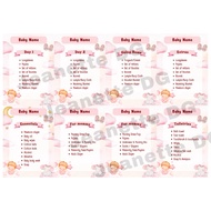 Hospital Bag Checklist 8pcs Sticker for Ziplock for baby and mommy