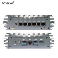 Fanless Intel 12th Gen N100 N150 Soft Router Quad Core Mini PC 6 intel i226v 2500M LAN DDR5 HDMI pfS