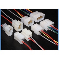 6.3mm socket(with wire)1pin 2pin 3pin 4pin 6pin wayar soket plug adapter car wire connector universa