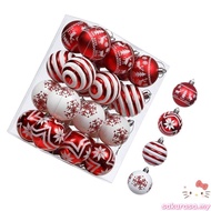 SAK 24Pcs Christmas Baubles Ornament Shatterproof Decorative Baubles For Tree Wreath