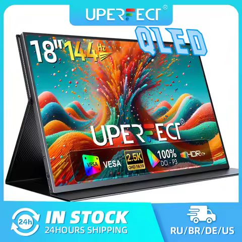 UPERFECT 2K 144Hz 18” Portable Gaming Monitor 100% DCI-P3 VESA Mount Matte Screen Mini HDMI & USB-C 