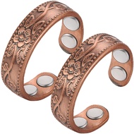 Vicmag Copper Magnetic Ring for Women, Copper Ring Ladies Fingers Thumb 100% Solid Pure Copper Jewel