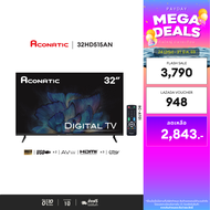 ใหม่ Aconatic ทีวี 32 นิ้ว LED Digital TV HD รุ่น 32HD515AN แอลอีดี ดิจิตอลทีวี ไม่ต้องใช้กล่องดิจิต