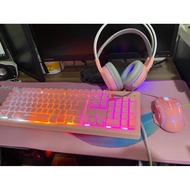 Spot goods COD InPlay STX540 4 in 1 RGB Combo Gaming Keyboard (KB, Mouse, Headset &amp; MPad)pink/white/