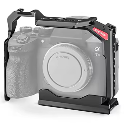 Full Camera Cage Compatible with Sony a7R V/a7R IV/a7 IV/a7S III/a1 Aluminum Video Camera Rig with F