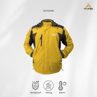 Ayrie Jaket Gunung Camping Pria Waterproof Anti Air Taslan Jaket Outdoor