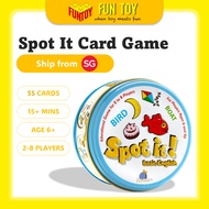 (FunToy SG) Spot it! Basic English - Dobble Kids Birthday Party  - Party Game 2-6+ Players Age 6+