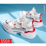 [100% Real PHOTO] White Sports Shoes increase height by 5cm/ Men's Sneakers in all sizes 39-43/V28R/