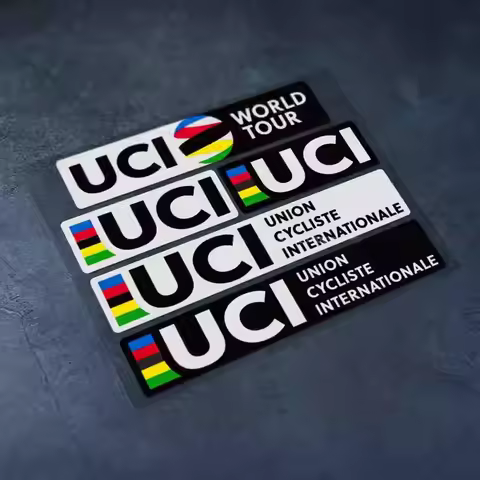 2x Car Styling Vinyl Stickers for UCI World Tour Union Cycliste Internationale Modified Sticker Moun