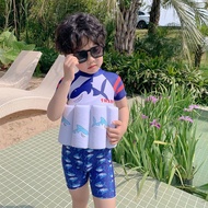 COD Children Girls Boys Beach Buoyancy Sunscreen Summer Conjoined Kids Princess Crab Summer Cute Swi