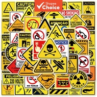 Warning Sign Waterproof Stickers 60Pcs For Laptop Suitcase Scrapbook Anime Cat