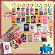 Gantungan Kunci Isi 5 PCS Snack Makanan Kotak Keychain Mini Kecil Ganci Souvenir Mainan Murah Mainan