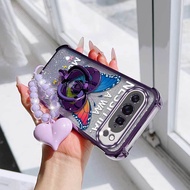 3pcs(Round Wings Phone Case+Lanyard+Stand) Stylish for Pixel 10pro XL/Pixel 10A/Pixel 9/Pixel9a/Pixe
