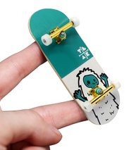 Complete Fingerboard Teal Yeti Edition - Premium, Heat Transfer Graphic - Pro Shape & Size - Bearing