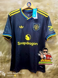 PW!! #เสื้อแมนยู เยือน 2025/26 สีดำ งานเทียบ แฟนบอล AAA เสื้อเปล่า+ทำฟูลออฟชั่น EPL