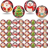 Syhood 100pcs Christmas Stress Balls Bulk Red Plaid Squishy Mini Small Balls Toys, Foam PU Santa Claus Stress Balls, Sensory Toys for Adults Girls Boys Stocking Stuffers Party Favors Gifts, 4 Styles
