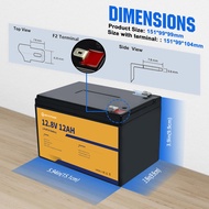 【COD】Gentai 100Ah 12V Lithium Batteries LiFePO4 With 100A BMS Solar Battery Solaranlage RV gentai po