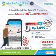 GPS Tracker SuperSpring Pelacak Mobil C40 4Glte Free Paket Data 6Bln