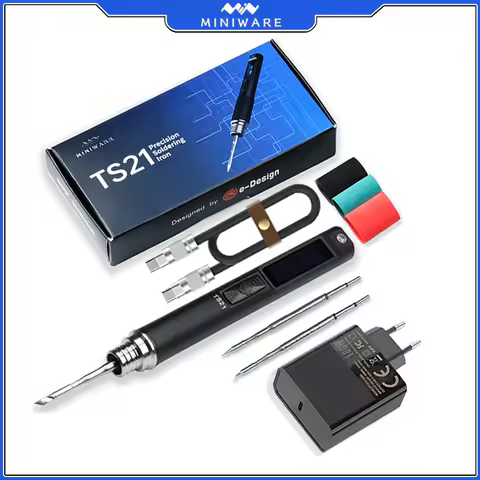 MINIWARE TS21 Electric Soldering Iron 100W Adjustable Digital Display Automatic Sleep BGA Precision 