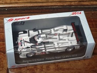 Ready Stock SPARK Model 1/43 2014 Le Man Porsche Porsche 919 14#车组