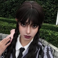 Wednesday Agnes Demille Cosplay Wig Women Braided Long Hair Heat Resistant Synthetic Wig Halloween P