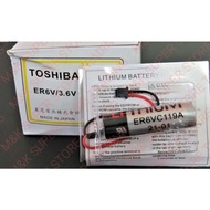 TOSHIBA ER6V 3.6V ER14500V ER6VC119A ER6VC119B 2400mAh PLC LITHIUM BATTERY WITH PLUG Price per pc