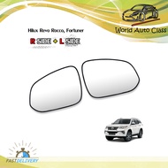 เนื้อเลนส์กระจก ข้าง ขวา+ซ้าย ใส่ Toyota Hilux REVO Rocco SR5 Fortuner 2015 - 2019 Toyota Aftermark